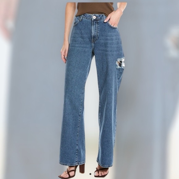 One Teaspoon Jackson Rosewood Wide Leg Jeans - Picture 1 of 9
